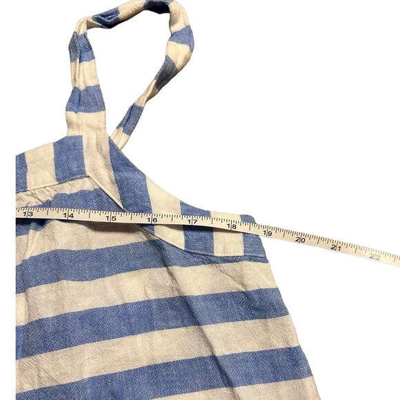 Ann Taylor Loft Blue and White Striped Linen Viscose Blend Tank Top Size Large - Picture 6 of 8
